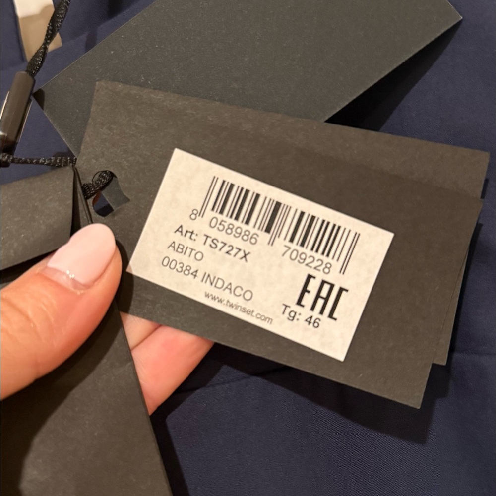 Twin-Set Navy Sleeveless Mini Dress - Picture 3 of 4